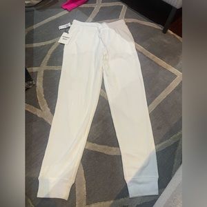 White Aritzia Waffle Sweats